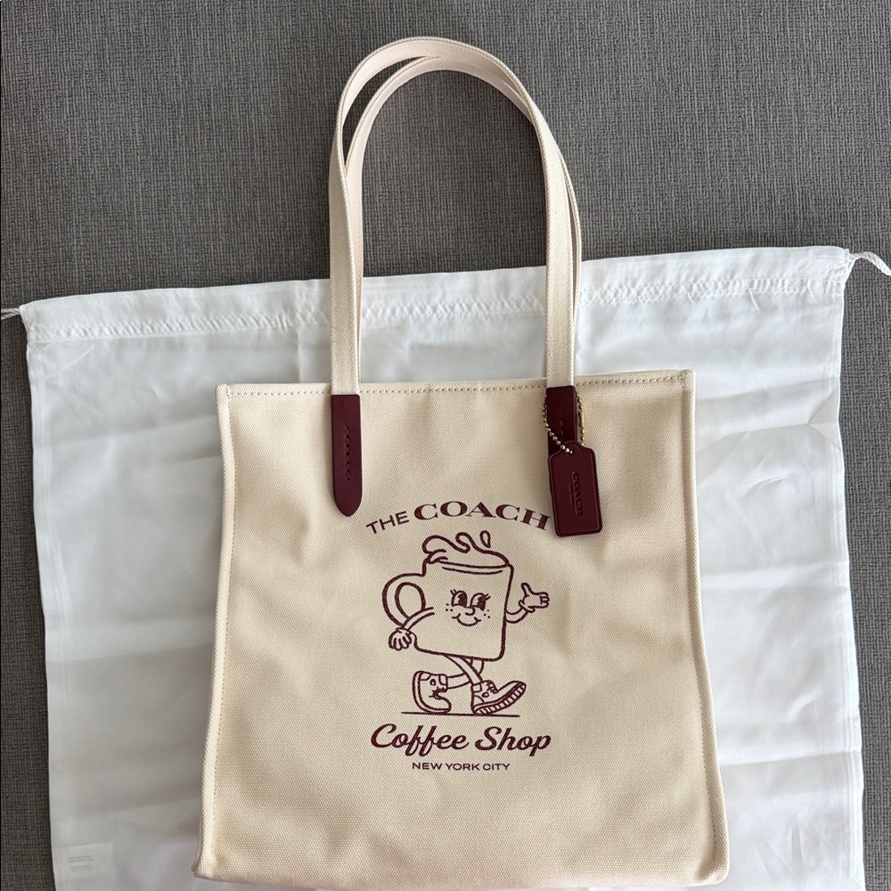 COACH EXCLUSIVE COFFEE SHOP TOTE - Picture 2 of 4